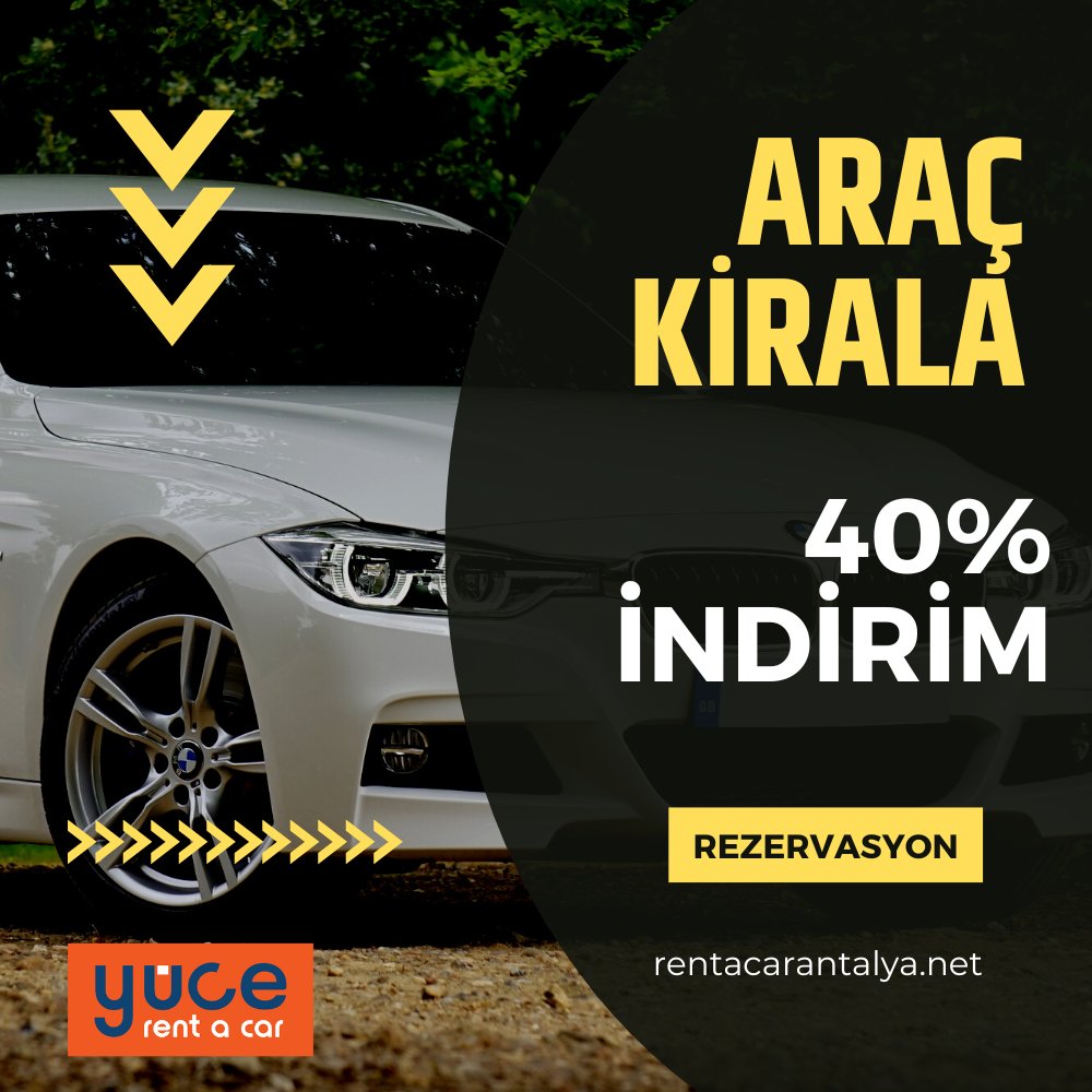 rentacarantalya.net
Antalya'da güvenilir ve uygun fiyata araç kiralamanın adresi Yüce Rent A Car
Şimdi 425 TL 'den başlayan araç kiralama fiyatlarıyla.
#antalyarentacar #BENZİN #Turkey #antalya 
rentacarantalya.net