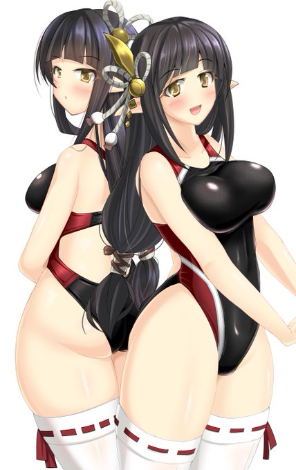 #モンハンライズサンブレイク 
競泳水着看板娘 