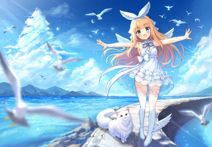 青空に手を広げて #有栖の絵本 