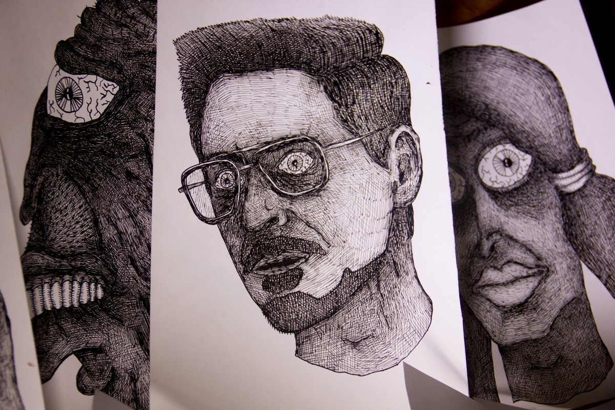 Jerry18Mouse's tweet photo. My first drop on @opensea . The collection is called Ink Heads. Each NFT is hand-drawn.
I used pen, ink and paper. There will be a total of 100 NFTs on display. There will be a new drop every week. Each NFT is unique (1/1) https://t.co/SET1kymTa9
#OpenSea #nftart #rarenft #ink https://t.co/MtCUdVI6Pr