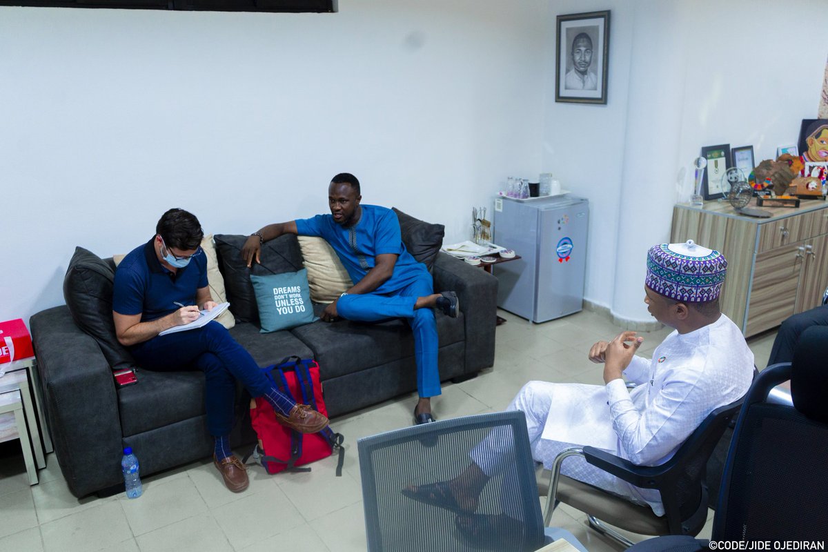 HamzyCODE's tweet photo. Pleased to have played host to Christopher O'Connor at CODE during his time in Nigeria. Chris works with our partner @NEDemocracy currently providing support to #Nigeria Subnational Legislative Arms through @OpenParlyNG in Yobe, Oyo &amp; Kwara states respectively #OpenParley https://t.co/glh7rGFPpJ