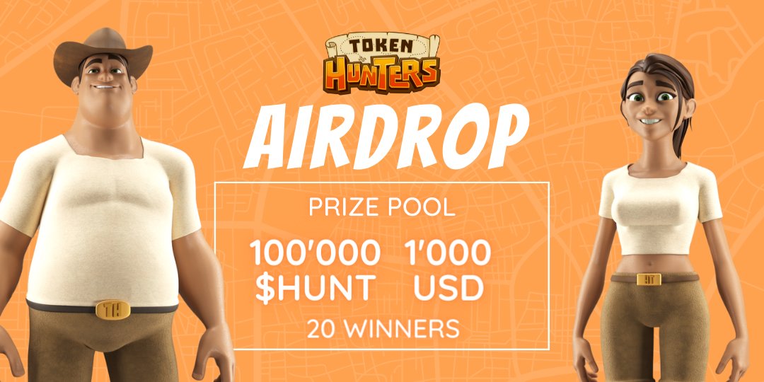 🔥 AIRDROP HAS STARTED 🔥

🪙 100,000 $HUNT Prize Pool ($ 1,000)
🤩 20 Winners

Join our airdrop campaign here : gleam.io/KHCP1/token-hu…

🗓 Starts July 1st | Ends July 31st, 12AM CET

Can't wait! 🤠

#Airdrops #TokenHuntersApp #Airdrop #MoveToEarn