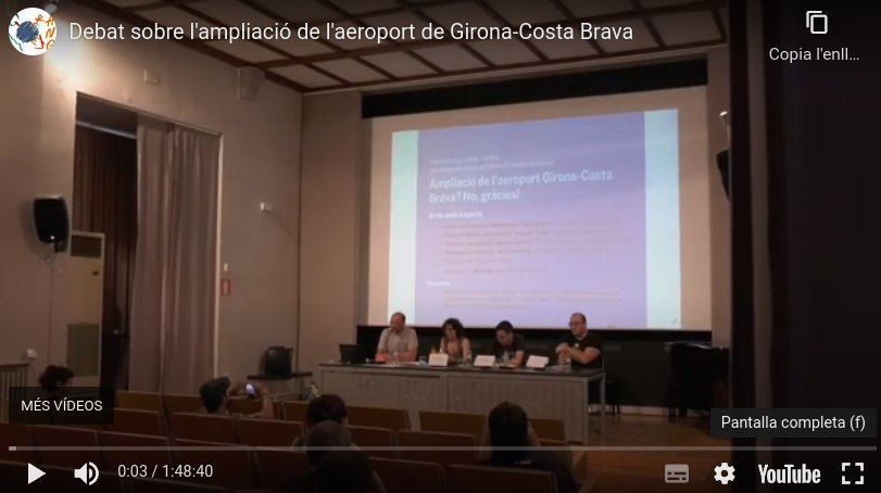 xarxaclimatica's tweet photo. 📢Si us vau perdre l'acte "Ampliació de l'aeroport Girona-Costa Brava? NO, gràcies!", organitzat per @somnatus @xrgirona @SosCostaBrava @ecologistes #ZeroPort i la Càtedra Unesco de la @univgirona, podeu veure'n el vídeo en aquest enllaç👇
https://t.co/zeLP4rYWky
#ProuAmpliacions https://t.co/4ian2ijDZi
