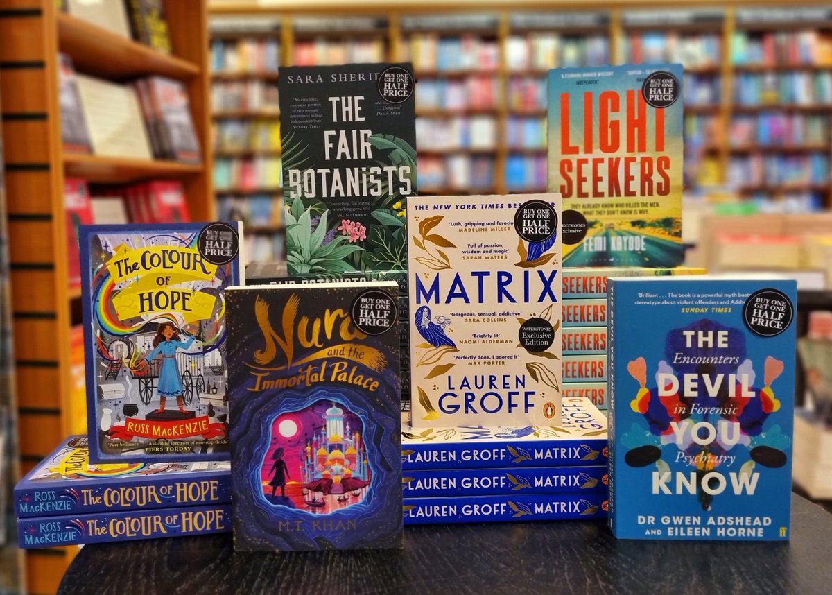 ☀️JULY BOOKS OF THE MONTH!!!☀️ It's officially summer and we've got truly sensational new Books of the Month for July!!! This month we have 'The Fair Botanists', 'Matrix', 'Lightseekers', 'The Devil You Know', 'Nura and thr Immortal Palace' and 'The Colour of Hope'!!!