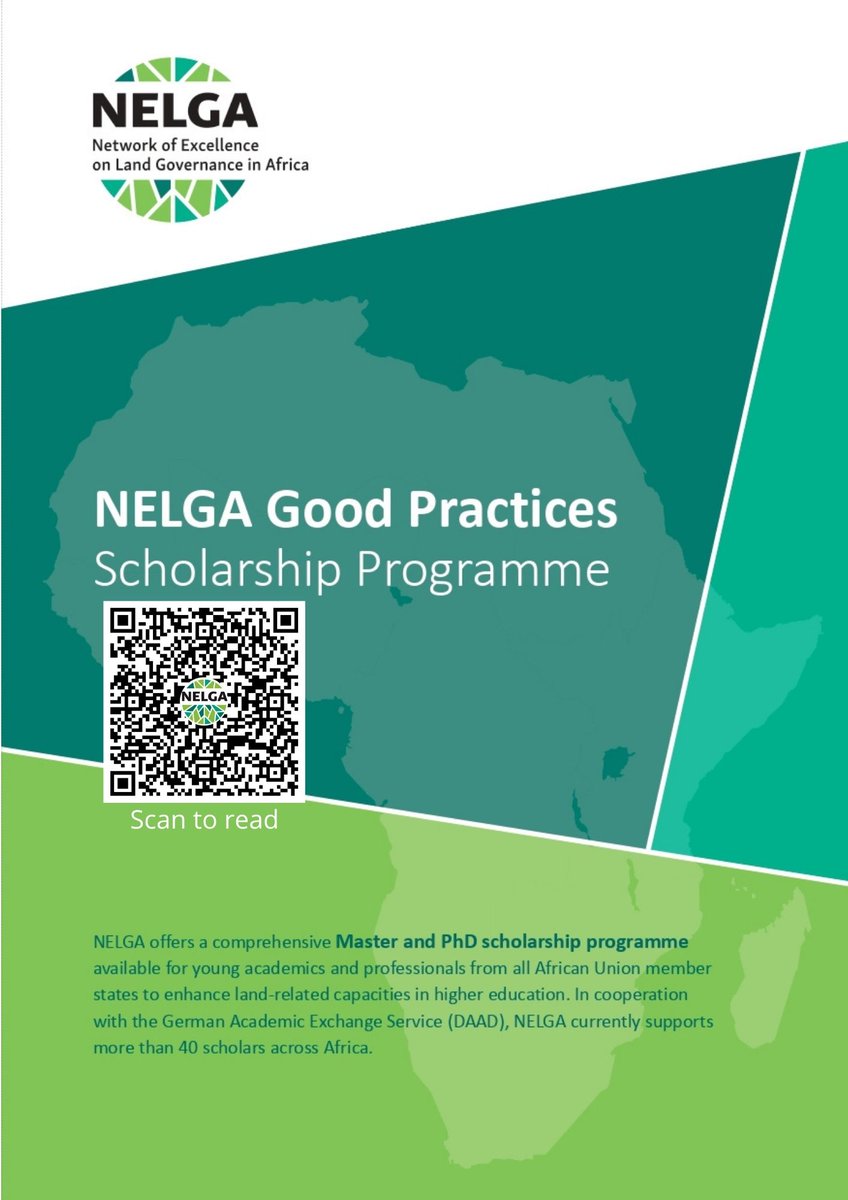 #ThrowbackThrusday

The NELGA scholarship programme aims to support Master's and PhD studies in land-related 
studies across Africa. 

Read here:nelga.org/wp-content/upl…