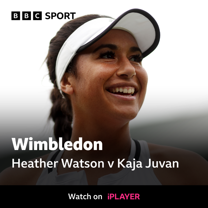 BBCSport's tweet photo. Heather Watson is first up on Court One! 🎾 

Can she reach the fourth round at Wimbledon for first time?!

Follow all the action live across BBC TV, radio and online ⤵️📺📱

#BBCTennis #Wimbledon