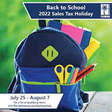 REMINDER 📌 Back to School Florida Sales Tax Holiday will be July 25th -August 7th. Grade level supply lists will be posted on McKitrick Elementary's website later this month. hillsboroughschools.org/mckitrick