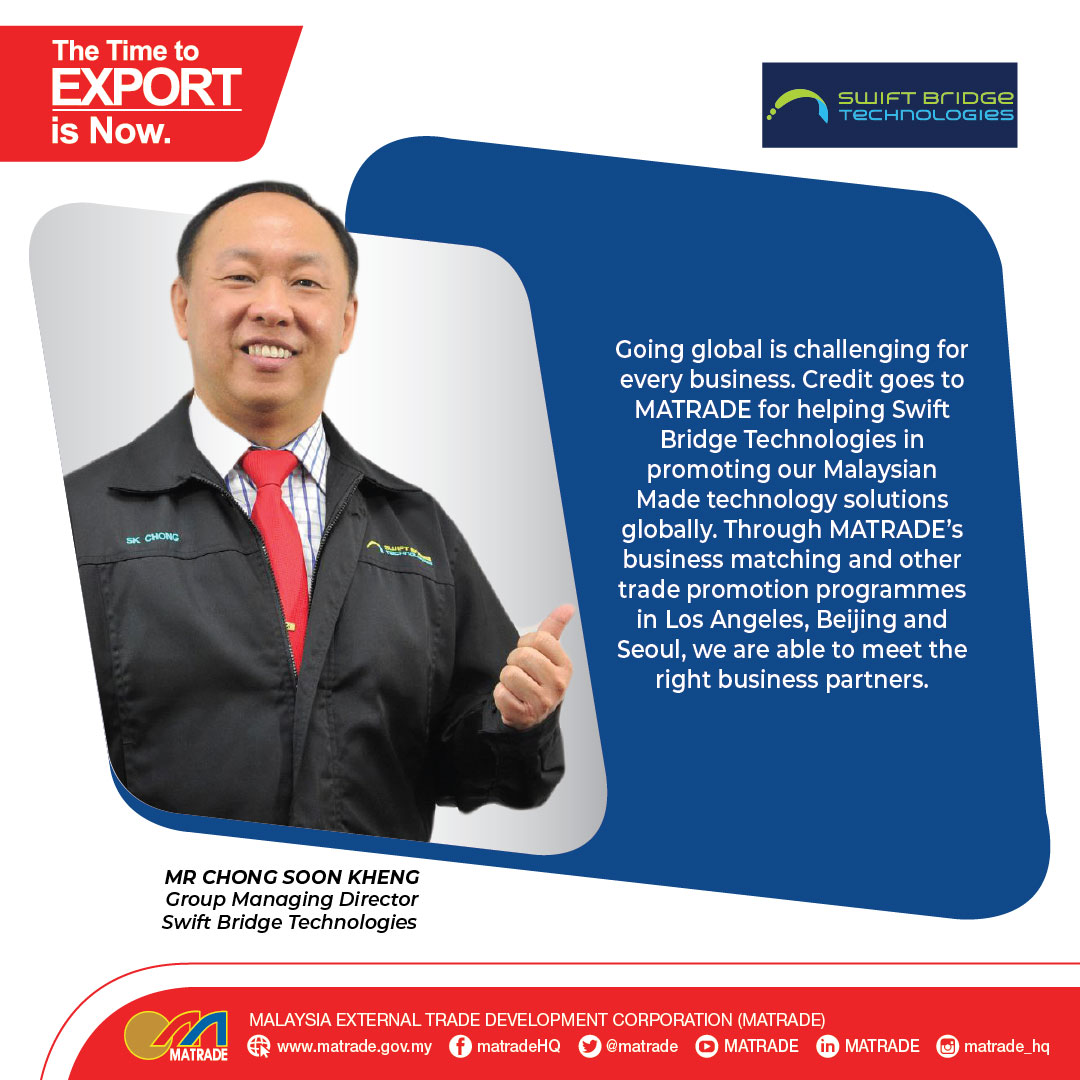 Swift Bridge Technologies has been a MATRADE member since 2016. They  provide complete solution from concept to production whether customers  require a customized USB assembly or 65 GHz Precision RF Test Cable,