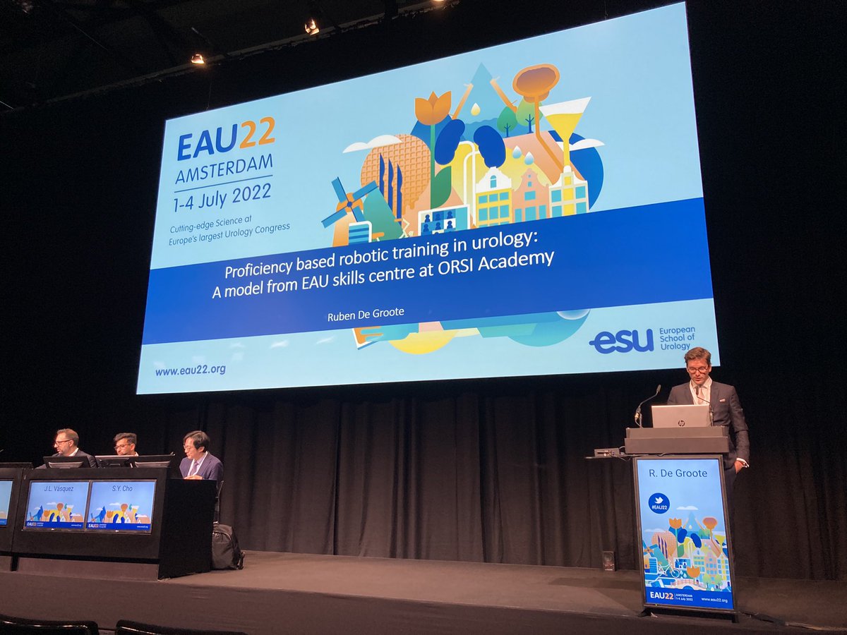 camilleberquin's tweet photo. Proficiency based progression training in Urology by @Ruben_De_Groote at #EAU22. Great way to start the conference 💪🏽 @orsiacademy @orsiypurology @AalstOlv @alexmottrie https://t.co/QnKjMM7uTe