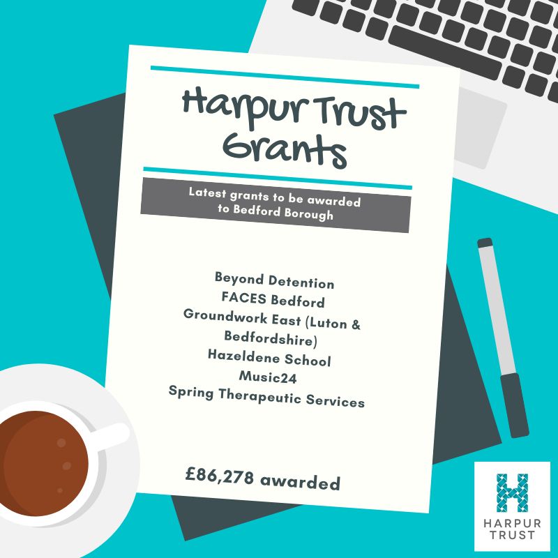 The Harpur Trust (@theharpurtrust) on Twitter photo We are very proud to announce our latest Harpur Trust Grantees.
6 Bedford organisations will receive grant funding from The Harpur Trust . Congratulations to all of the grant recipients! @BeyondDetention <a href="/FacesBedford/">FACES</a> <a href="/GroundworkEast/">Groundwork East</a> Hazeldene School @music24_uk <a href="/SPRINGtherapeu1/">SPRING therapeutic services</a> We are very proud to announce our latest Harpur Trust Grantees.
6 Bedford organisations will receive grant funding from The Harpur Trust . Congratulations to all of the grant recipients! @BeyondDetention <a href="/FacesBedford/">FACES</a> <a href="/GroundworkEast/">Groundwork East</a> Hazeldene School @music24_uk <a href="/SPRINGtherapeu1/">SPRING therapeutic services</a>