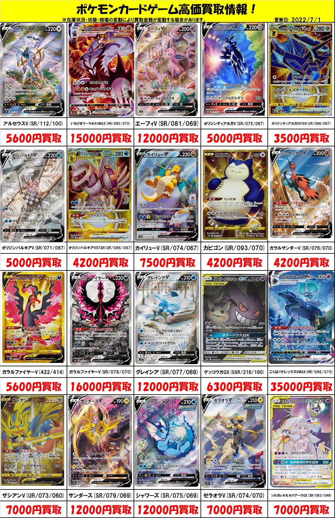 万代古川店カード Discord店もオープンしました 万代古川店ポケモンカード高価買取情報 いちげきウーラオスvmax 085 070 円買取 エーフィv 081 069 100円買取 カイ 077 067 円買取 マリィ 198 190 円買取 マリィ 068 060 万代古川店カード Discord店もオープンしました 万代古川店ポケモンカード高価買取情報 いちげきウーラオスvmax 085 070 円買取 エーフィv 081 069 100円買取 カイ 077 067 円買取 マリィ 198 190 円買取 マリィ 068 060