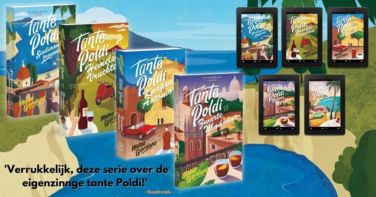 Zomerlezentip: de boeken over de eigenzinnige tante Poldi! 📚☀️
Deze heerlijke cosy crime-serie over de eigenzinnige tante Poldi, geschreven door Mario Giordano, speelt zich af op het zonnige Sicilië. Een serie vol zon, zee en prosecco! > buff.ly/3aVQDiS