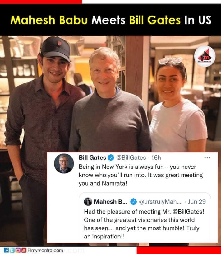 filmymantra's tweet image. Mahesh Babu meets Bill Gates.

#MaheshBabu #BillGates
