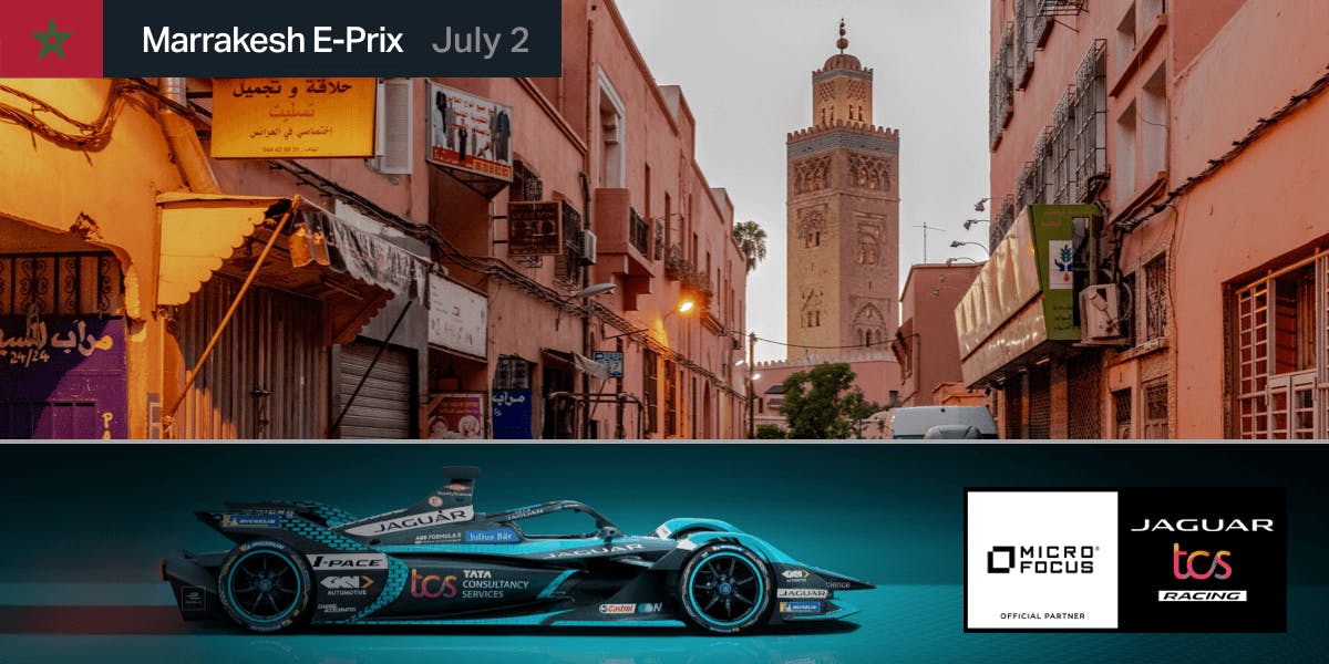 Join @MicroFocus as we cheer on @JaguarRacing at #MarrakeshEPrix 2 July! #RaceToInnovate #JaguarElectrifies bit.ly/3nv8mkp