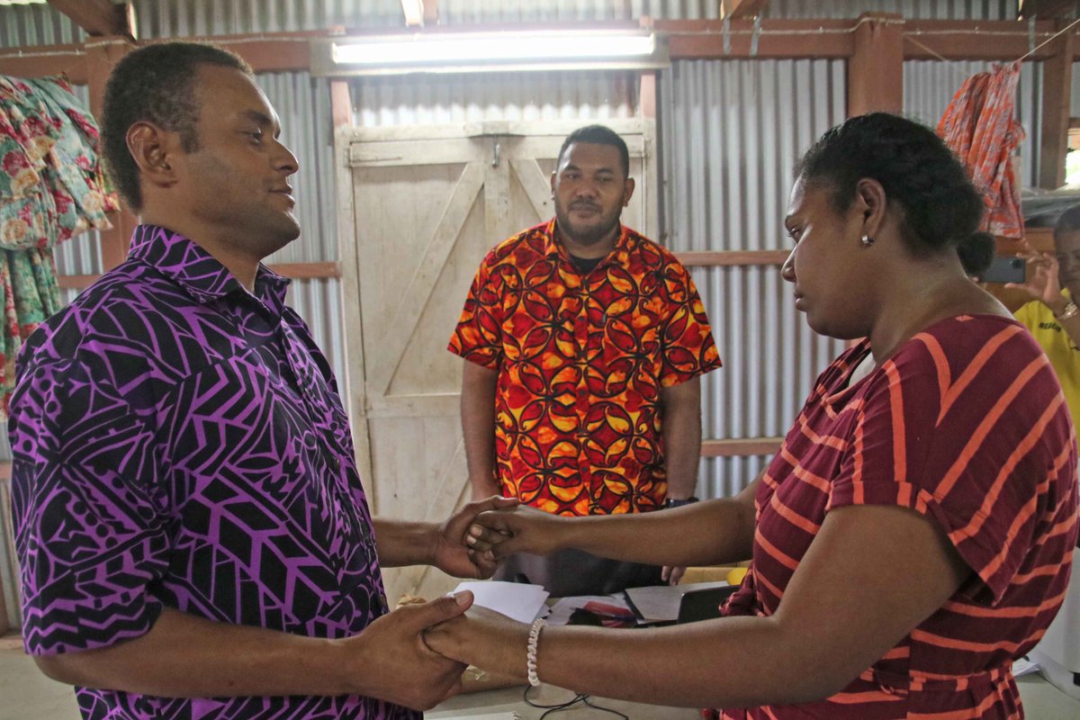 ului_joe's tweet photo. #FijiREACH bridges the gap through a one-stop shop approach so people in Vusuya community, Tailevu province use services and enjoy their constitutional rights four couples legally married. Thanks @JAPANembFIJI @UNDP_Pacific @FijianGovt stakeholders and CSO making this happen. https://t.co/4ri2gK8jFP