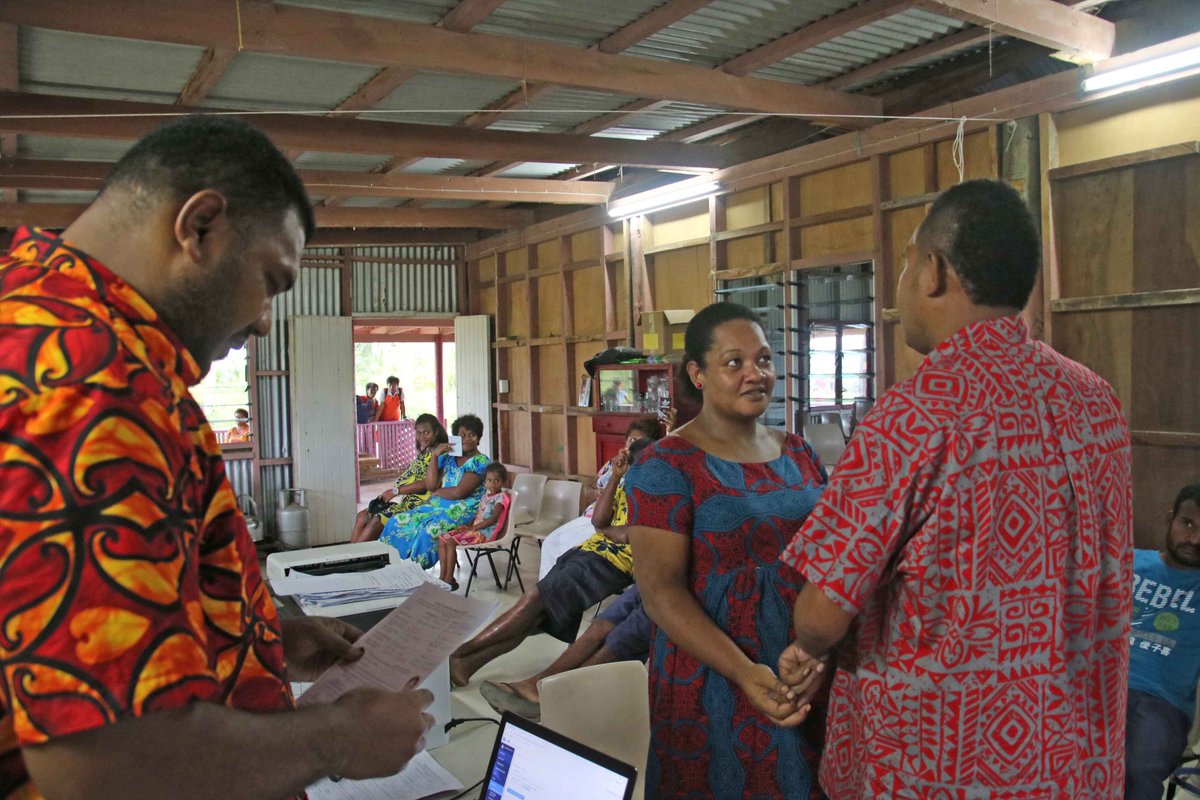 ului_joe's tweet photo. #FijiREACH bridges the gap through a one-stop shop approach so people in Vusuya community, Tailevu province use services and enjoy their constitutional rights four couples legally married. Thanks @JAPANembFIJI @UNDP_Pacific @FijianGovt stakeholders and CSO making this happen. https://t.co/4ri2gK8jFP