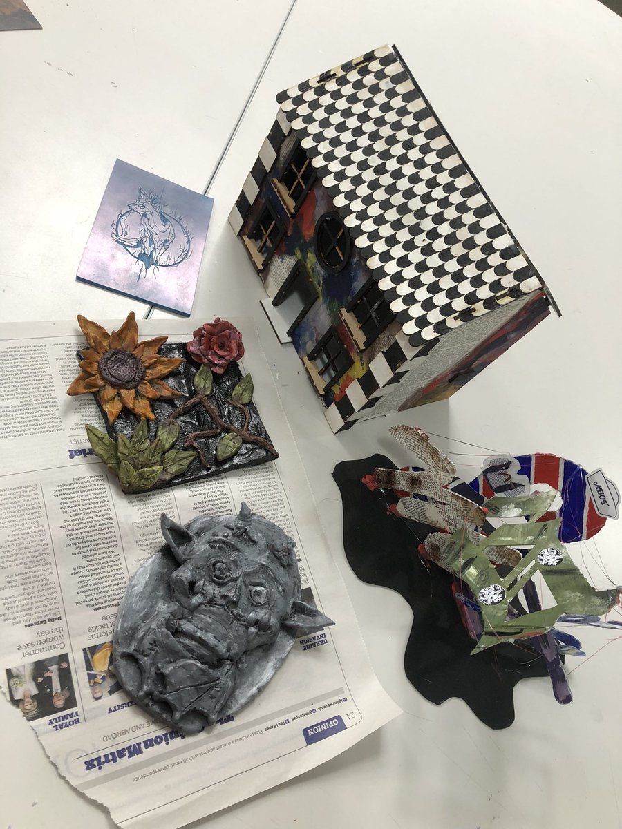 missrandon's tweet photo. Amelia is sitting surrounded by all the fantastic things she has created this week in Art! SO talented!! @LuttHigh https://t.co/TjMZfKJFVC