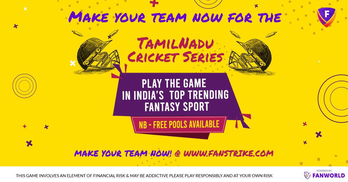 FanStrike_App's tweet photo. The best of TamilNadu cricket is now on #fanstrikefantasy app , play now to win big and stay tuned for more masthi entertainments on our page @FanStrike_App
#TNPL #best11 #CricketLive #TNPL2022 #CricketTwitter #cricketworld #TamilNadu #FantasyCricket #SportsBiz https://t.co/ED0PVDsTdY