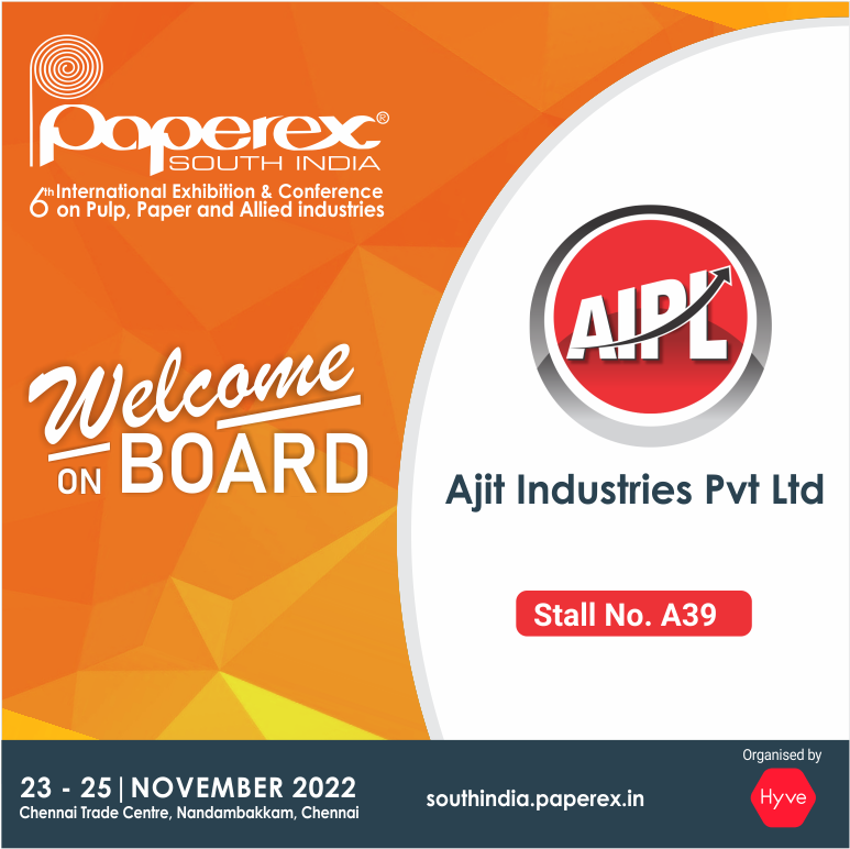 We are delighted to welcome “Ajit Industries pvt. Ltd.” to display their products at Paperex South India Expo Stand no. A39 

Date: 23th - 25th November 2022  
Venue: Chennai Trade Centre, Nandambakkam, Chennai 

To get More Info
contact us at +91 8860979181 
 
#packagingindustry