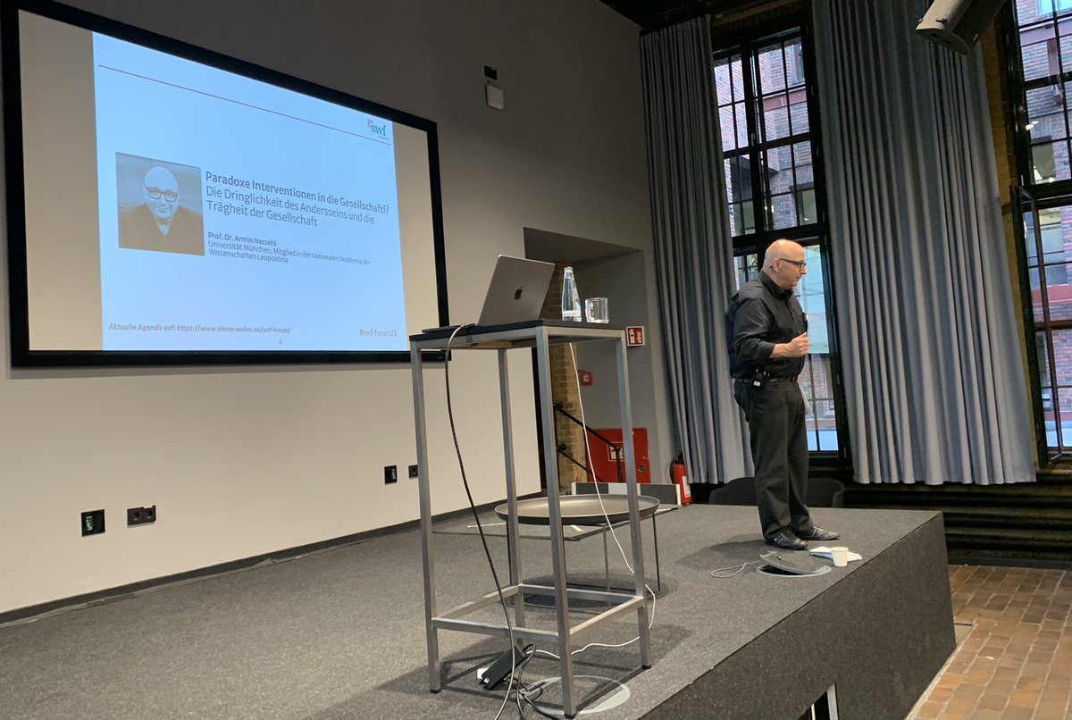 Simon Weber Friends (@swfthinktank) on Twitter photo Start unserer Tagung mit <a href="/ArminNassehi/">Armin Nassehi</a> : „Die Dringlichkeit des Andersseins und die Trägheit der Gesellschaft“ Start unserer Tagung mit <a href="/ArminNassehi/">Armin Nassehi</a> : „Die Dringlichkeit des Andersseins und die Trägheit der Gesellschaft“