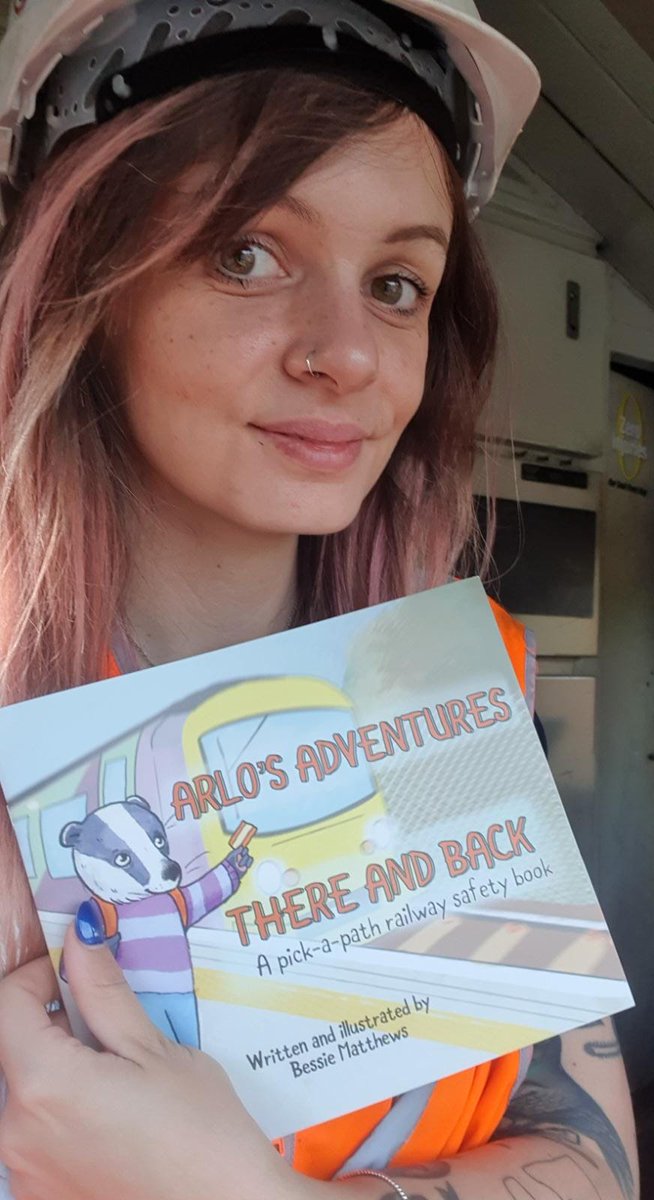 1st of July means I'm now allowed to share this.
#1 daughter <a href="/bessbbe/">Bessie 🚂 🦡</a> has written and illustrated this children's railway safety book. 
I'm super proud of this wonderful child of mine.