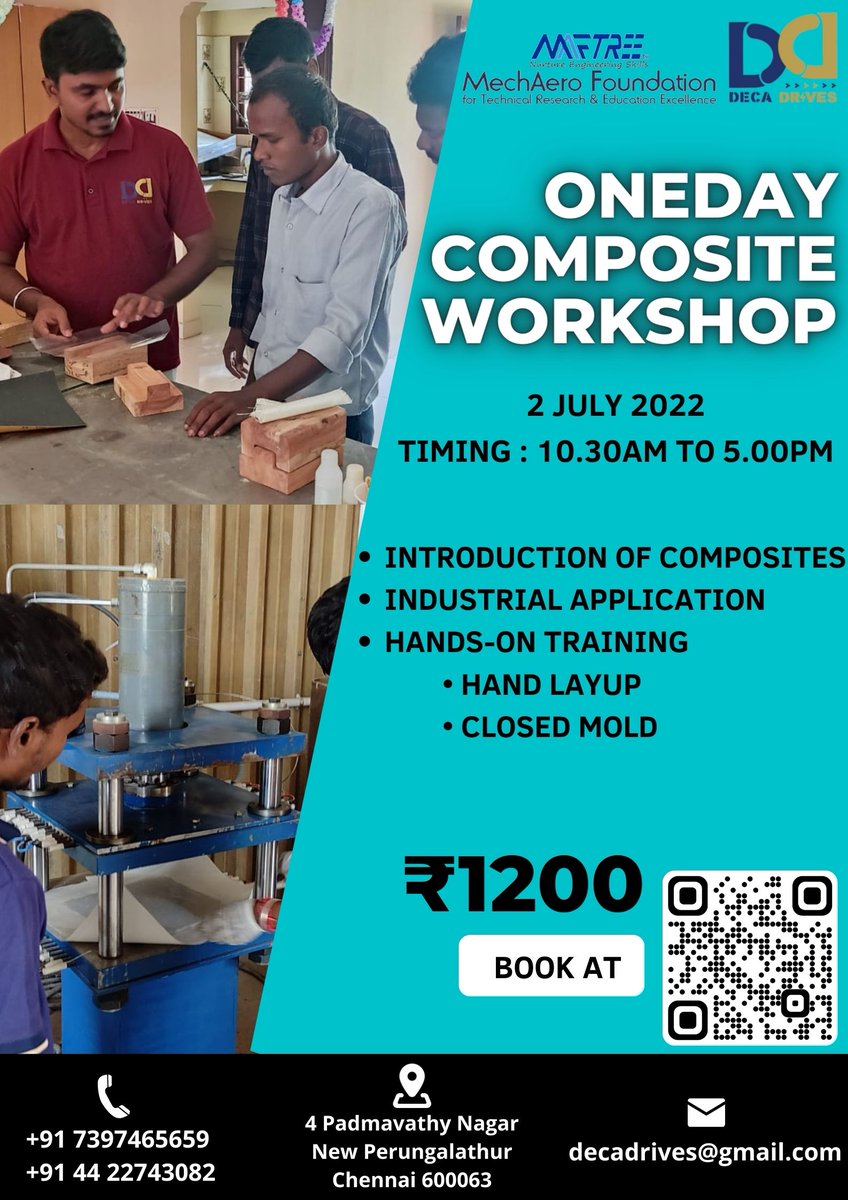 Composite Workshop.
Booking Link : frpmart.in/index.php/prod…
Discount Code : 02JULY2022