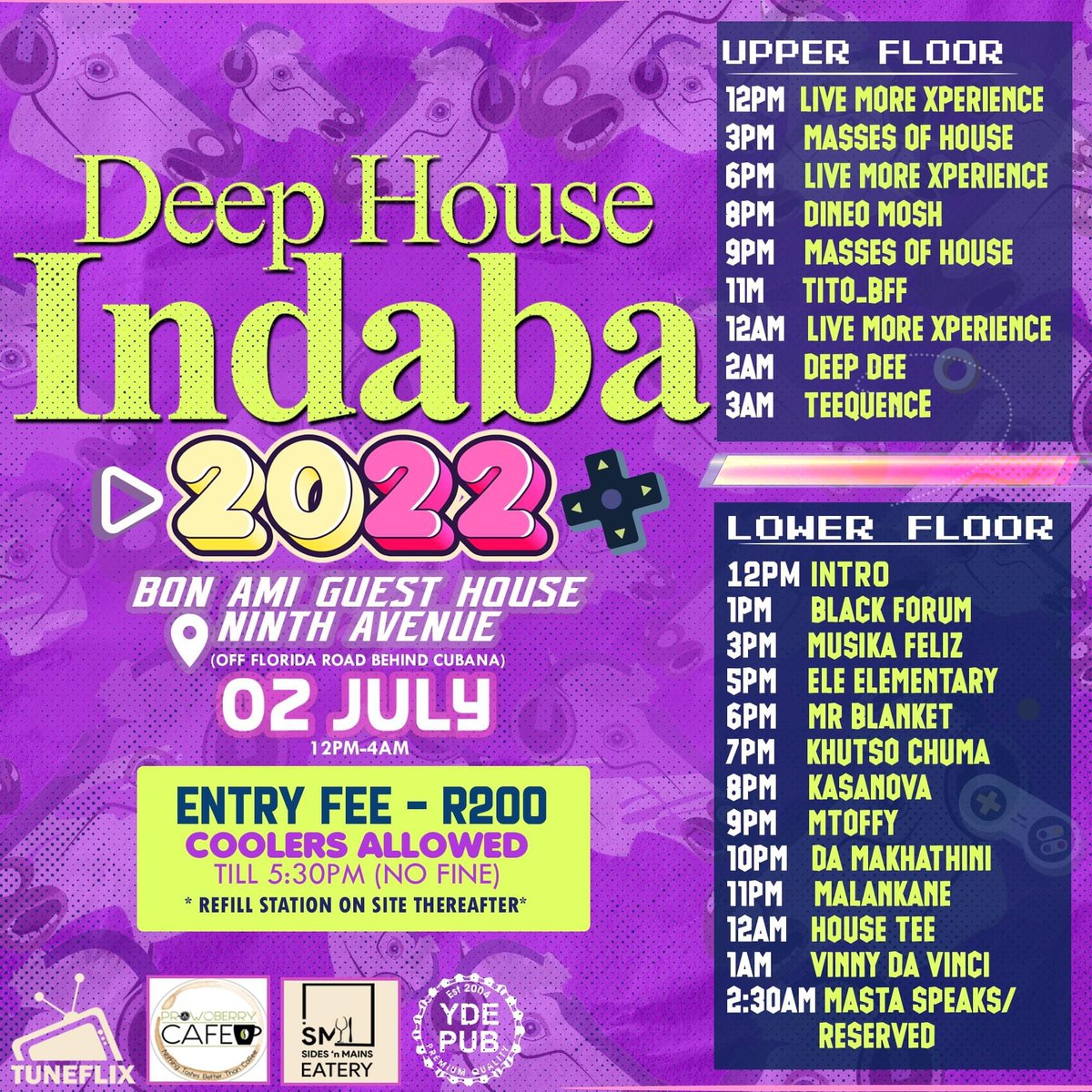 VinnyDaVinci's tweet photo. My Weekend in FOCUS!!!
#DurbanJuly2022 #DeepInKZN
Friday 01 July @ MAGABA LOUNGE in Hammarsdale
Saturday 02 July @ KUDβTA UShaka Marine World Iβm Durban / @ BON AMI Guest House Ninth Avenue in Morningside Durban https://t.co/mLpw7bNXVE