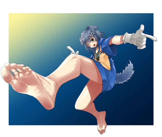 ころねソニックVer.
#一日一裸足絵
#できたてころね 