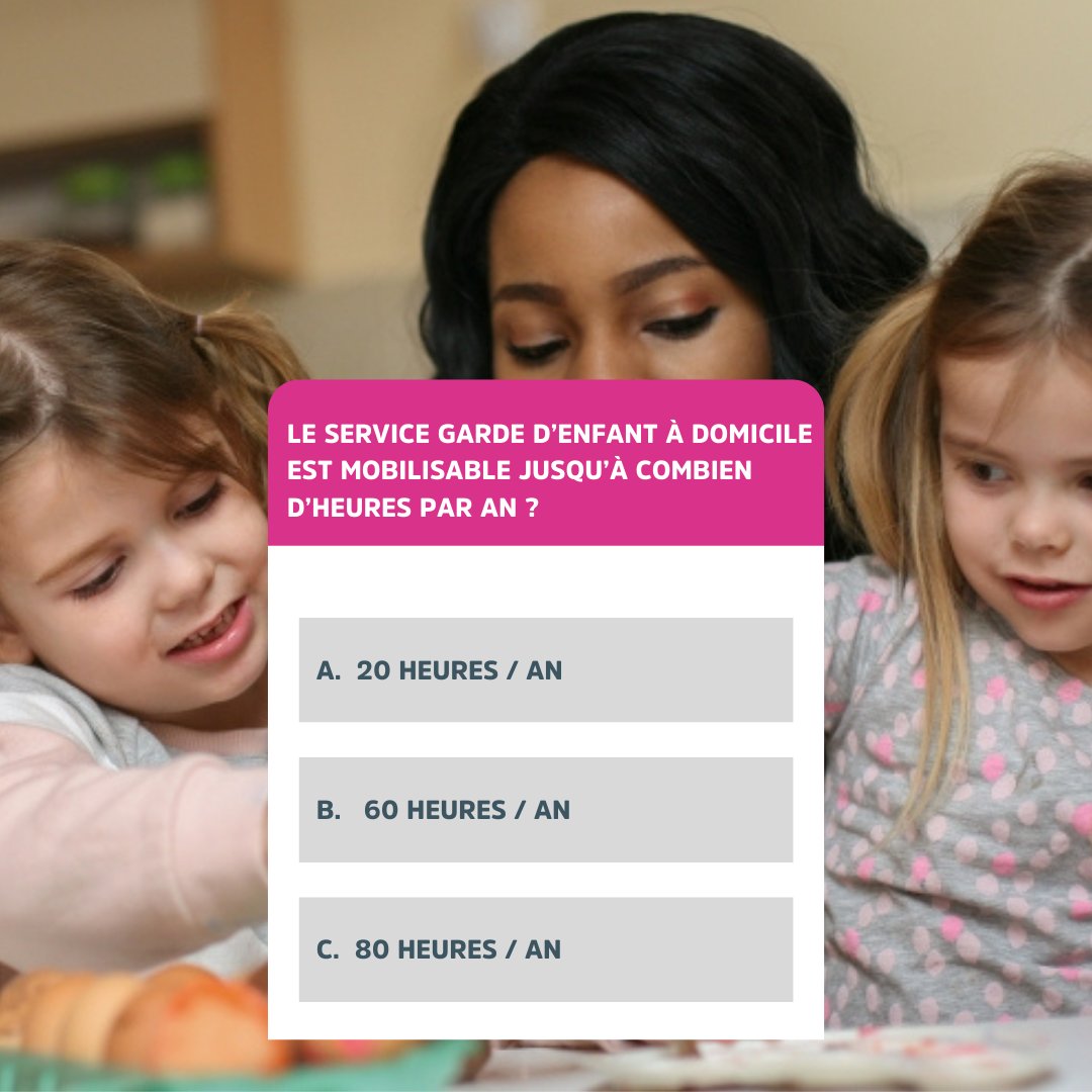 Le_Fastt's tweet photo. Le service FASTT SOS GARDE D’ENFANT, une #solutiondegarde d’urgence à domicile pour les salariés intérimaires est mobilisable jusqu’à combien d’heures par an ?
Pour en savoir plus, rendez-vous ici : https://t.co/rZYsUg4p8o
#centredeloisir #assistantematernelle #crèche #nounou https://t.co/2slKiIUW4j