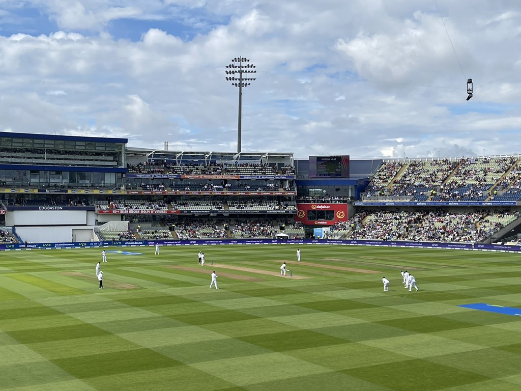 Mark_J_Winter's tweet photo. Nice day hopefully for cricket but getting in to ground shambolic and the half empty stands are partly that and partly because few were told it’s a 10:30 start not 11:00 #cricket https://t.co/8ghxrt0Ojk