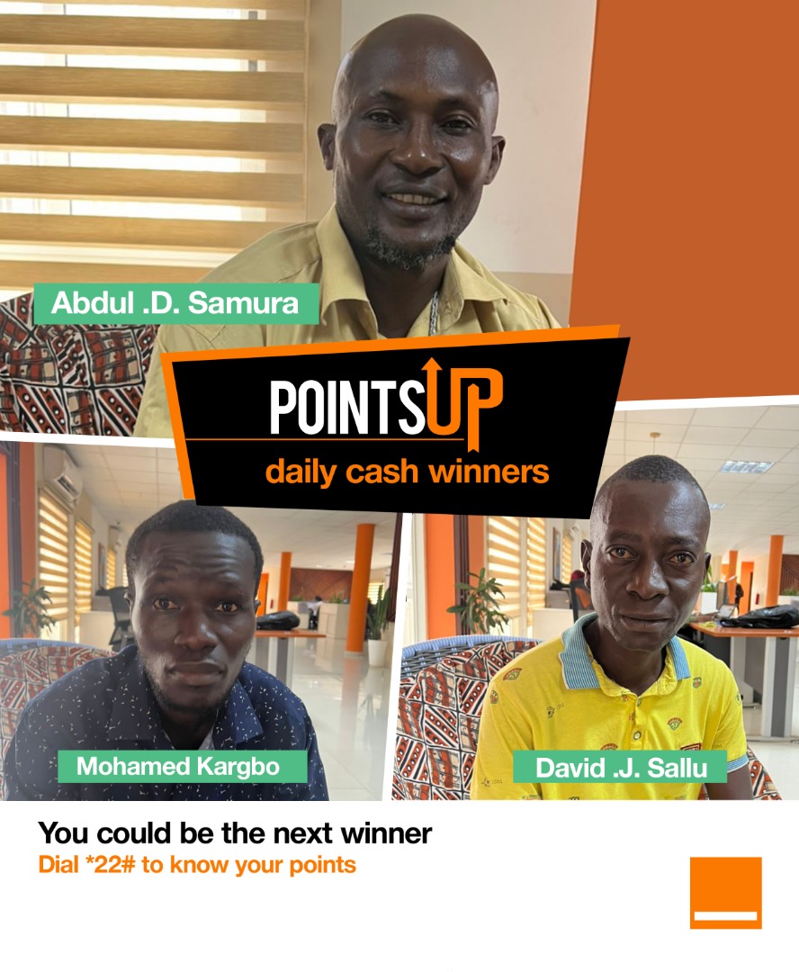 Orange_sierra's tweet photo. Join the winning team. Top-up and win daily and weekly prizes, and get in the draw to win a brand new car. Dial *22# to check your points. #pointsup #orangesl #win https://t.co/XsXSDCk3iK