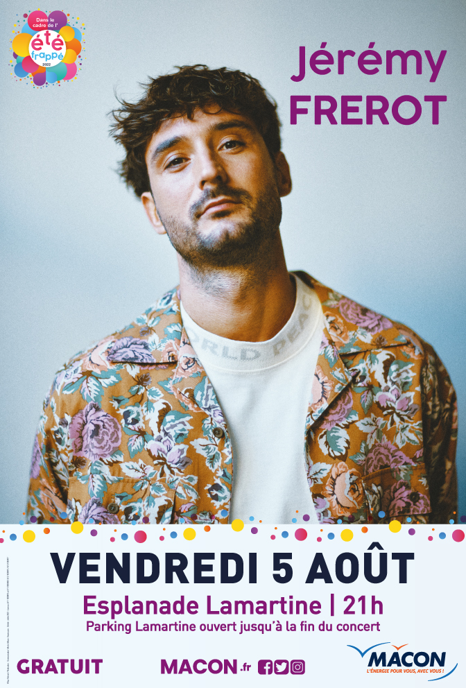 🤩🥳🥳<a href="/JeremyFrerot/">Jérémy Frerot</a> vous donne rendez-vous le 5 août pour un concert gratuit !

📍 Esplanade Lamartine

➕macon.fr/information-tr…

📷©️ Ugo Richard

#jaimemacon #concert