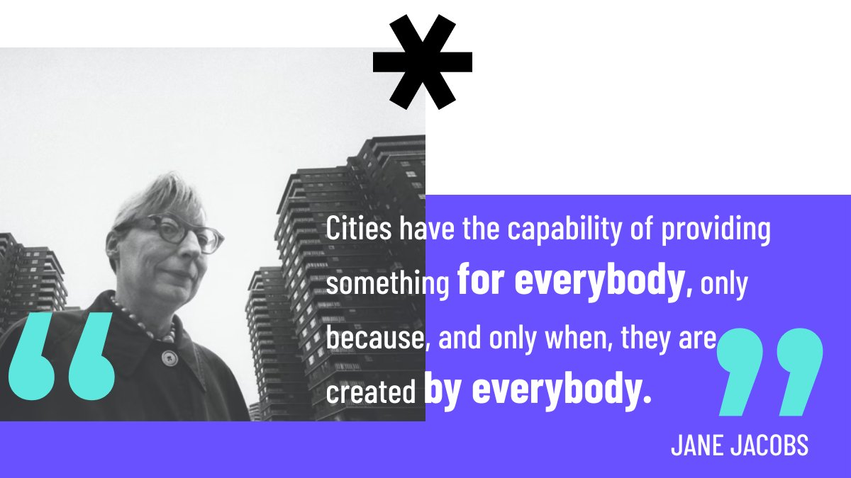 Smart #cities should focus on #people, not technology. Jane Jacobs (1916-2006) was an American activist who, first in New York and then in Canada, fought for a #humane city in which the most important thing was the residents and their neighbourhoods.