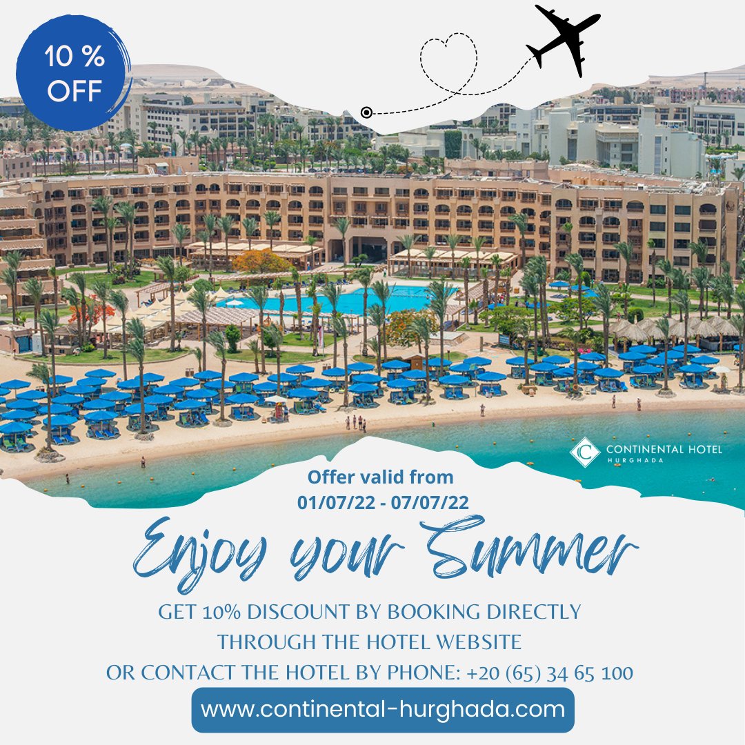ContinentalHrg's tweet photo. Don't miss our summer deals!

#continentalhotelhurghada
#we_make_every_day_count
#continentalhotelhurgada #Egypt #hurghada https://t.co/RHdzgJf9mb