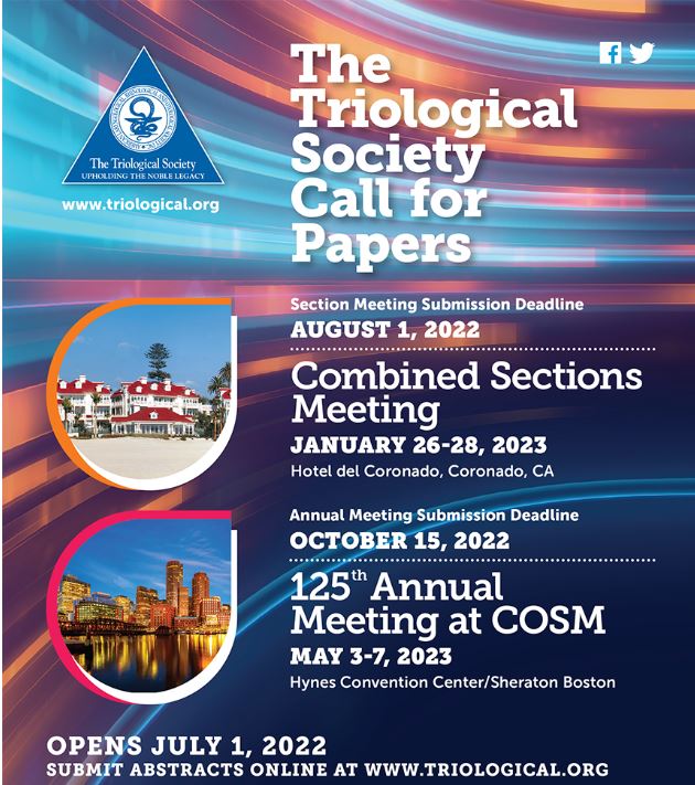 Triological Society on Twitter "Abstract submission opens today