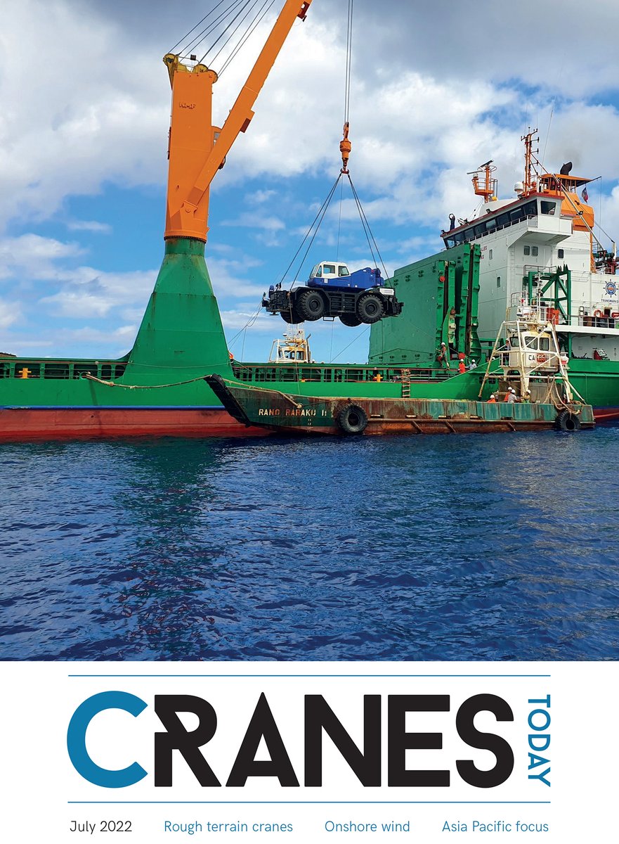 The July issue of Cranes Today is out now. Download your  copy here: bit.ly/3yblpMD

Featuring:

#Onshorewind
#Roughterrain cranes
#APAC focus - market analysis and trend detection
