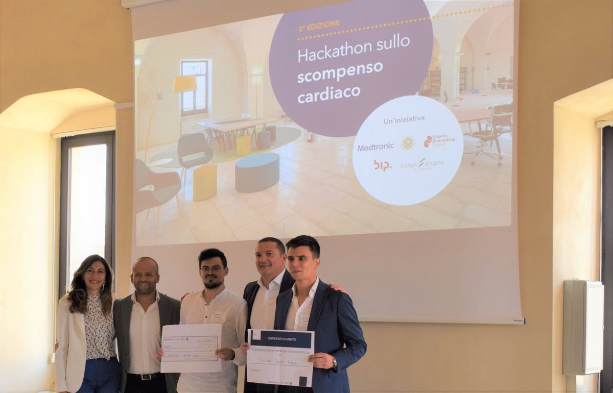 italianangels's tweet photo. 🚀 Ieri si è concluso l’#Hackathon sullo Scompenso Cardiaco nel Salento Biomedical District organizzato da @MedtronicITA e @unisalento con @Bip_Group e @italianangels

 #FormulaCenterItalia 🥈 #IppocraTech 🥉 #Lviiier. More to come! #OpenInnovationLab #TerritoriInConnessione https://t.co/PQEJ26FpwI
