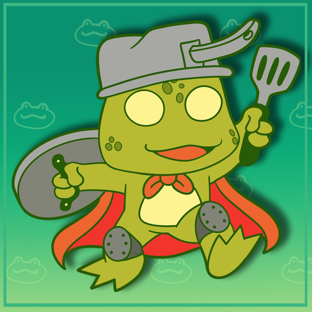 The Fighter has been unlocked!! They're all armoured up and ready to go, with their trusty spatula and knee pads, they are ready to take on even the most monstrous foe!

Thank you all so much for the support so far 💚

#dnd #dungeonsanddragons #Frog
