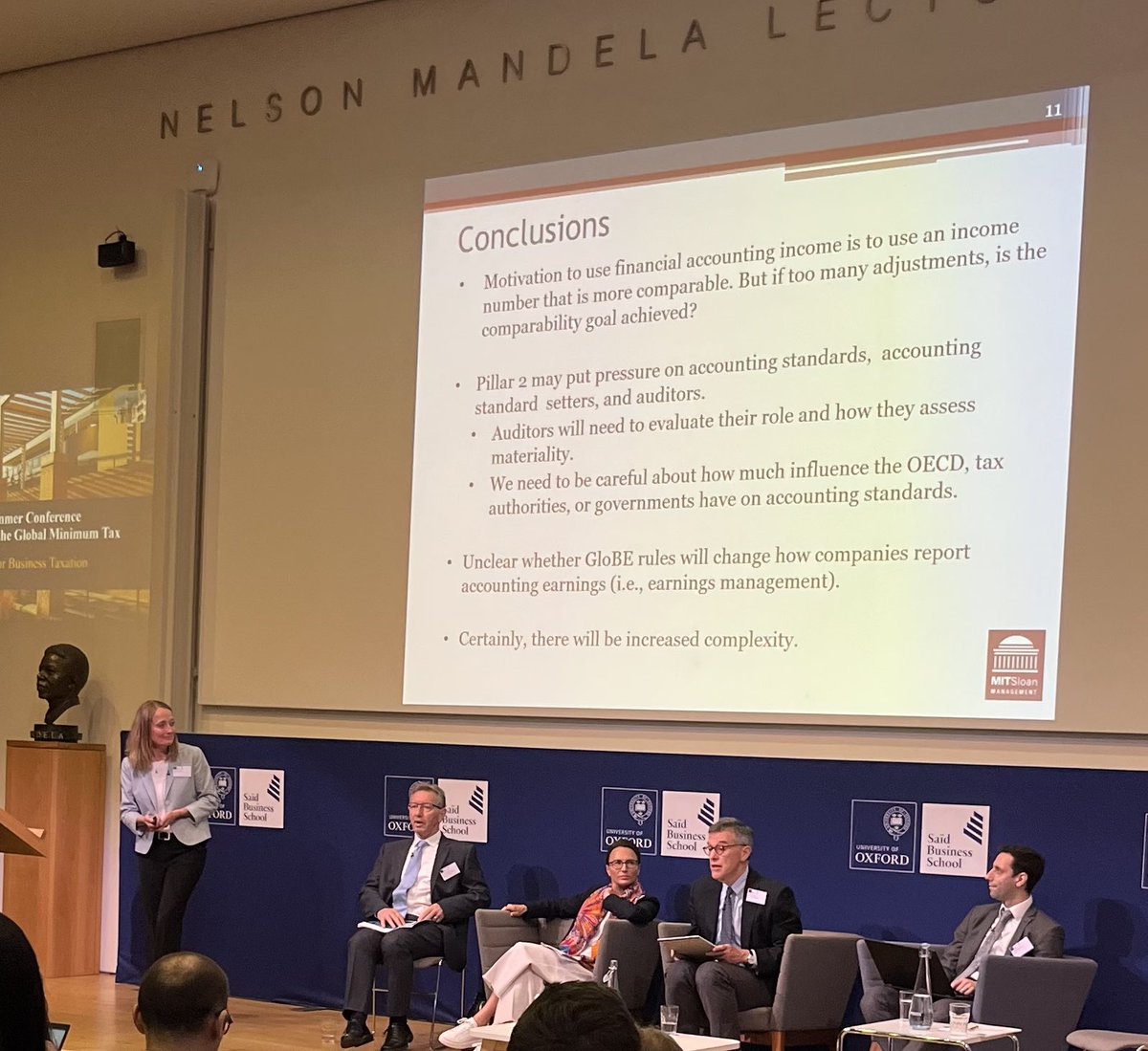 Professor Michelle Hanlon considers the complexities introduced by using financial accounting in determining the tax base under Pillar ll @OxfordTax Summer Conference.