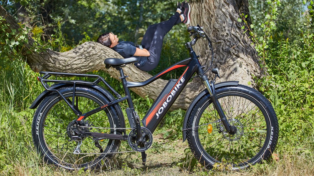 BAFANGElectric's tweet photo. Bafang X @Jobobikes
#Jobobike's powerhouse... 'Robin' 🐦🚲 This strong #ebike features a powerful #Bafang brushless hub, Fat Tires,  and an optimized design ⚡🔧

Plus, a little bird told us that the Jobobike Summer Sale #starts today! ☀️💸
Check it out: https://t.co/ilpOpyDTp4 https://t.co/Lq6w4fCZXQ
