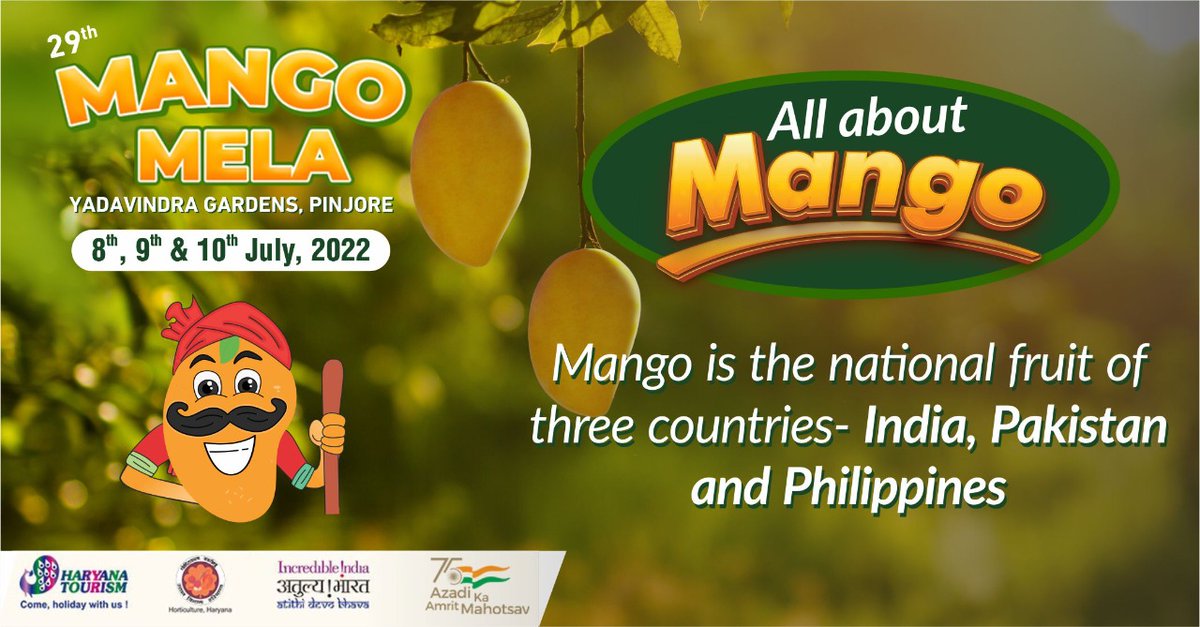 HaryanaTourism's tweet photo. #Mango season is here. We, Indians love mangoes, it is our national fruit. But, do you know it is the National fruit of two more countries?
#allaboutmango #factaboutmango #MangoFestival #haryanafestival #folkmusic #folkdance #food #fun #familytime #haryanatourism #mangomela https://t.co/9nLQ7XMygZ