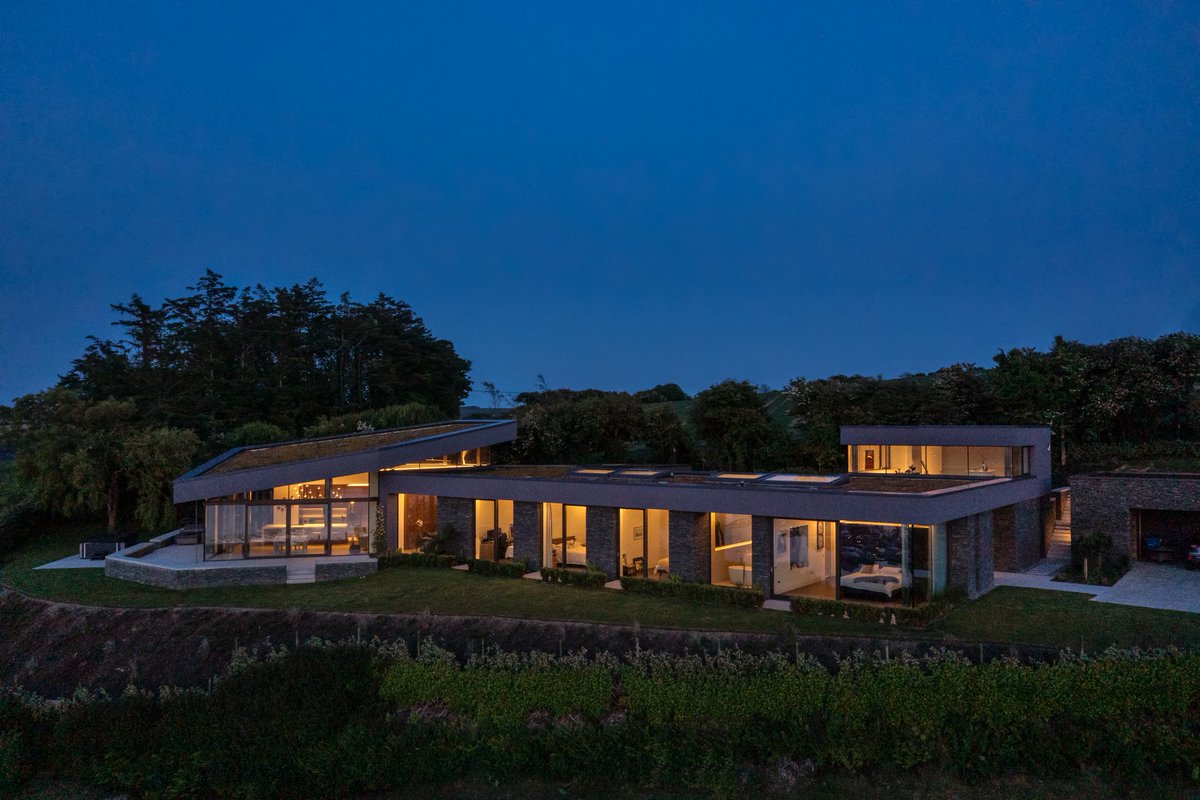 HOUSE CLANCY: Our recently completed family home in #kinsale.
Evening sunset view over the river #Bandon.For more info about this exciting design,have a peek at our Instagram page <a href="/ConneelyWessels/">Conneely Wessels Architects</a> 
#barefootluxury #kinsalearchitects
#corkarchitecture
@2020glazing
<a href="/f22PhotoCork/">f22Photography Cork.</a>