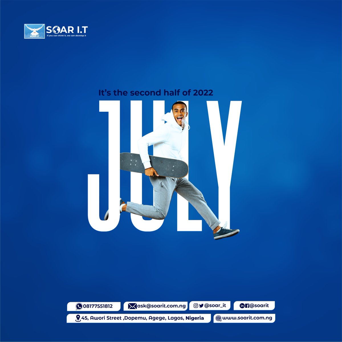 soar_it's tweet image. Is the beginning of a new month. Here’s a thank you note for your continued patronage and loyalty in helping our business grow, our heart is full of gratitude for that. 
 Happy new month to our well-deserved customer.