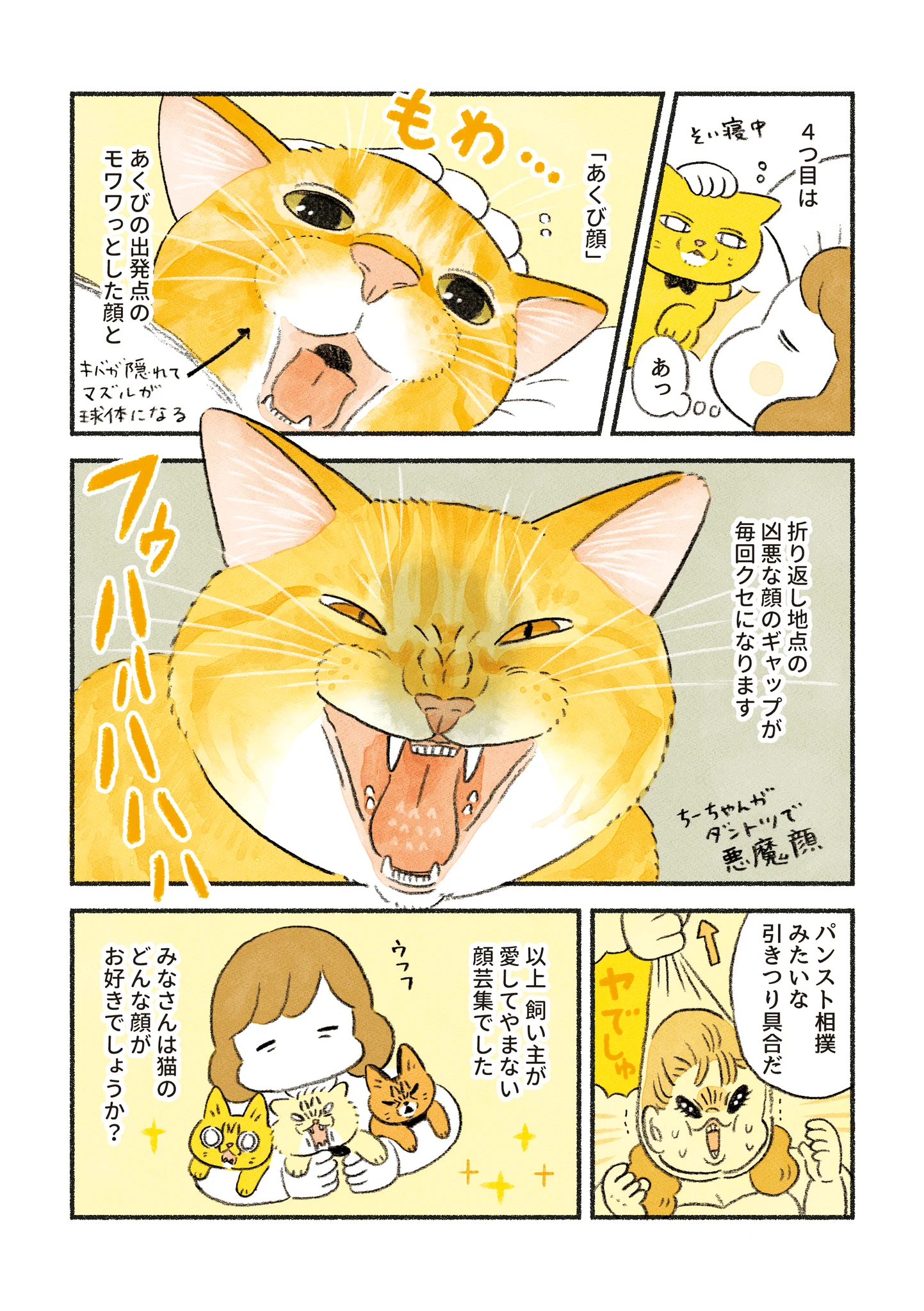 表情豊かで可愛い！愛猫のいろいろな顔芸を描いた漫画が話題に！