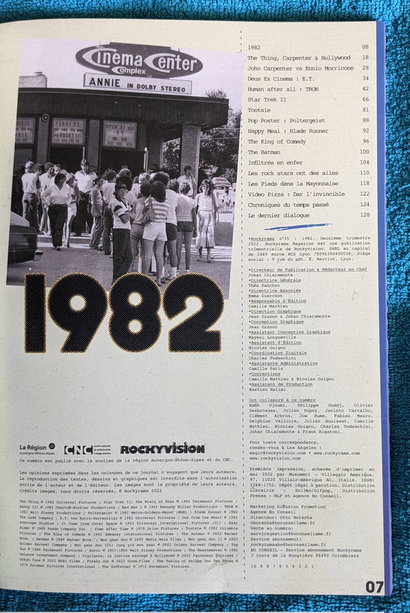 VodkaWick's tweet photo. Rockyrama N° 35
1982 : L'année qui a tout changé

En complément, il existe un documentaire Arte : Hollywood 1982, un été magique au cinéma

#Rockyrama #1982Lannéequiatoutchangé #JohanChiaramonte
@Rockyramaclub https://t.co/N7E1FXgzit