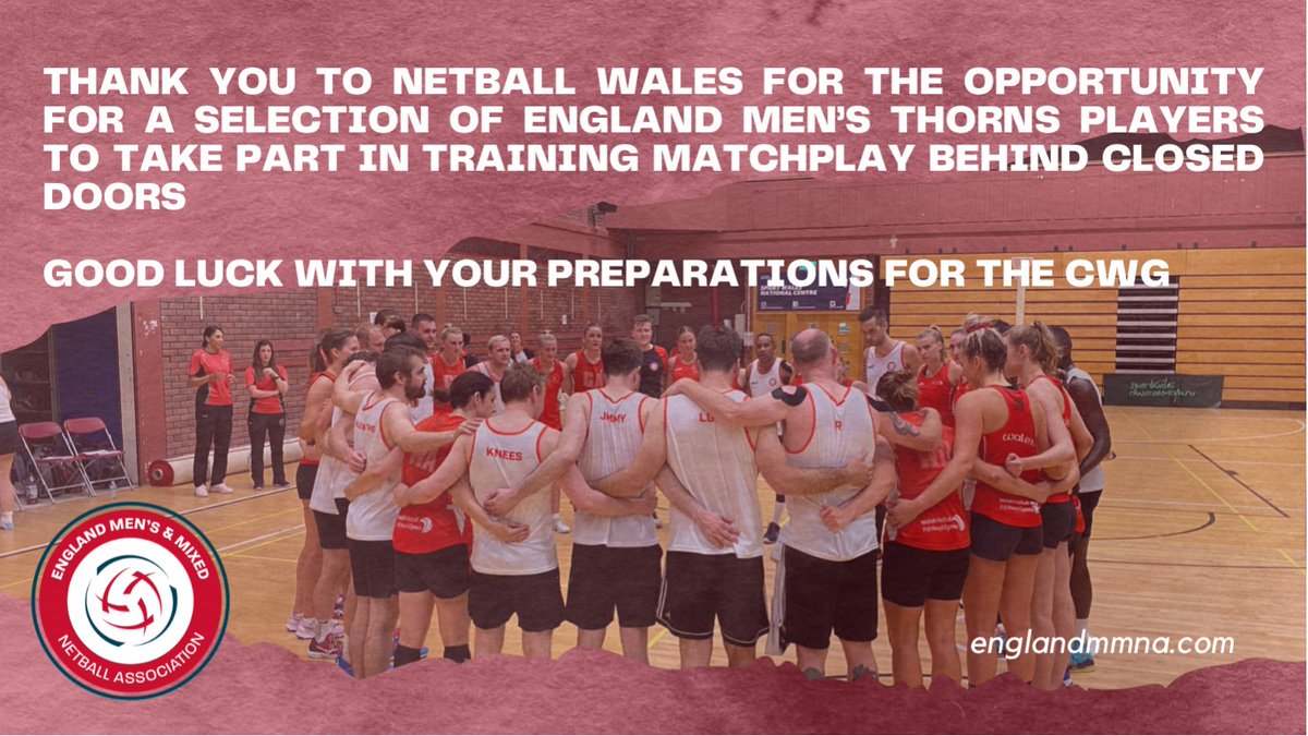 EnglandMMNA's tweet photo. Thank you to @WalesNetball_  for the opportunity for a selection of England Men’s Thorns players to take part in training match play behind closed doors.

Good luck with your preparations for the CWG.

#netball #englandnetball #emmna #netballforall #walesnetball #wales #england https://t.co/QGWLv2pL8V