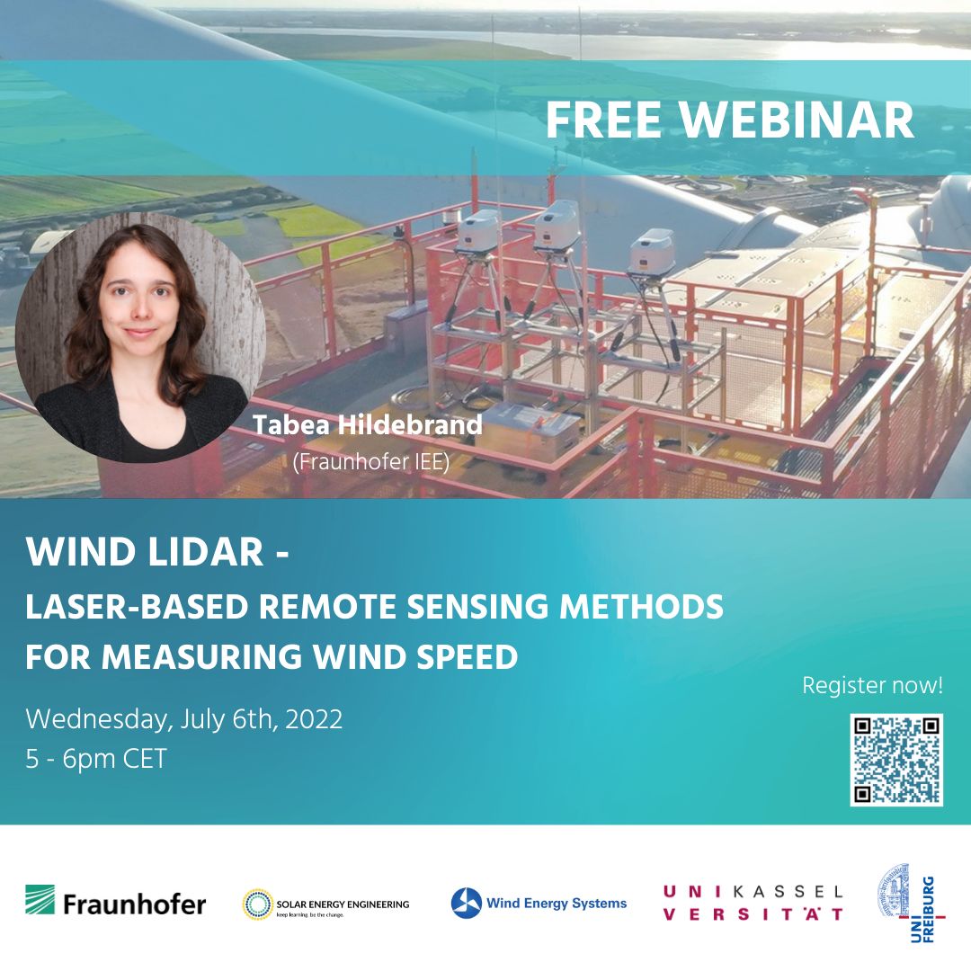 #Wind #Energy fascinates you? Join this #free #webinar, organized by the Master’s program in Wind Energy System at the University of Kassel and the famous German research institute <a href="/Fraunhofer/">Fraunhofer-Gesellschaft</a> IEE.