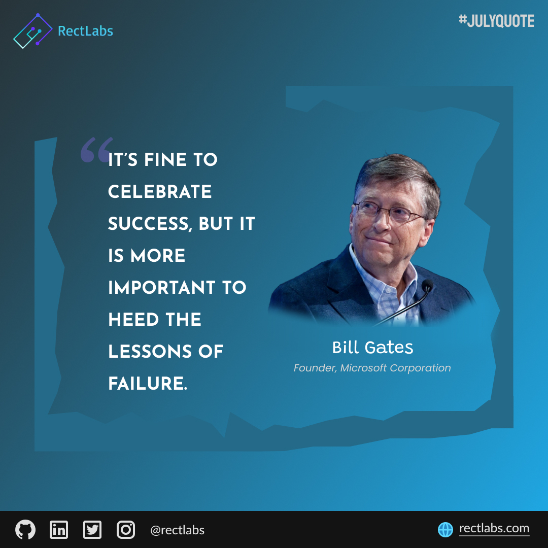 rectlabs's tweet photo. #JulyQuote

As you celebrate success, also try to heed the lessons from your failures.

#SuccessStories #Celebration #Lessons #AI #ML #DeepLearning https://t.co/U0ztgZOWaa
