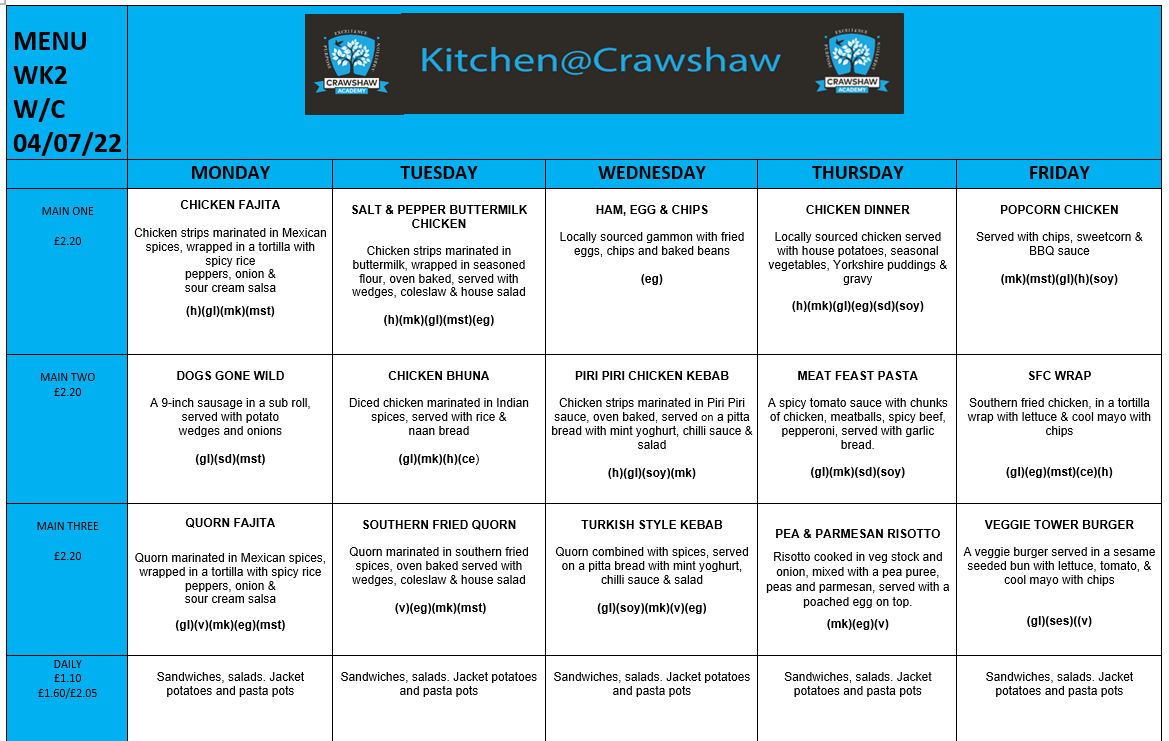KITCHENCRAWSHA1's tweet photo. Our Menu for next week , come and try some of our food. https://t.co/blmzQiRw7P