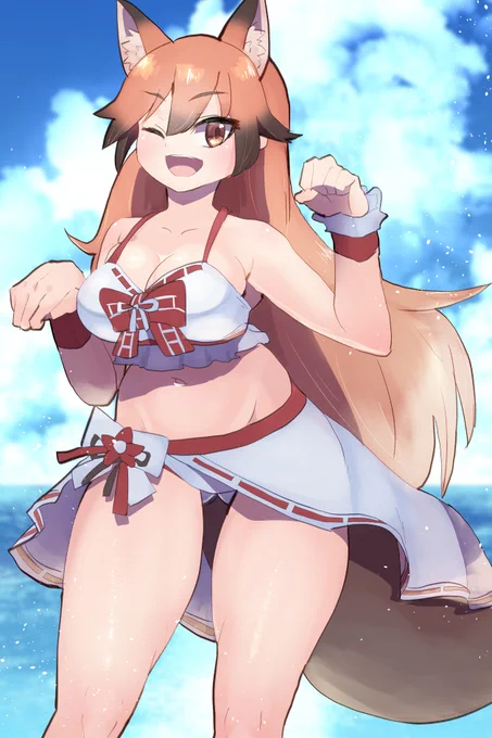 夏だし水着絵はりましょうね!🥤🥤🥤🥤🥤 
